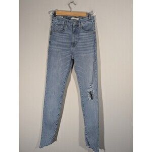 Levi's Premium Jeans Women Sz 27 Blue Denim Light Wash Mile High Super Skinny